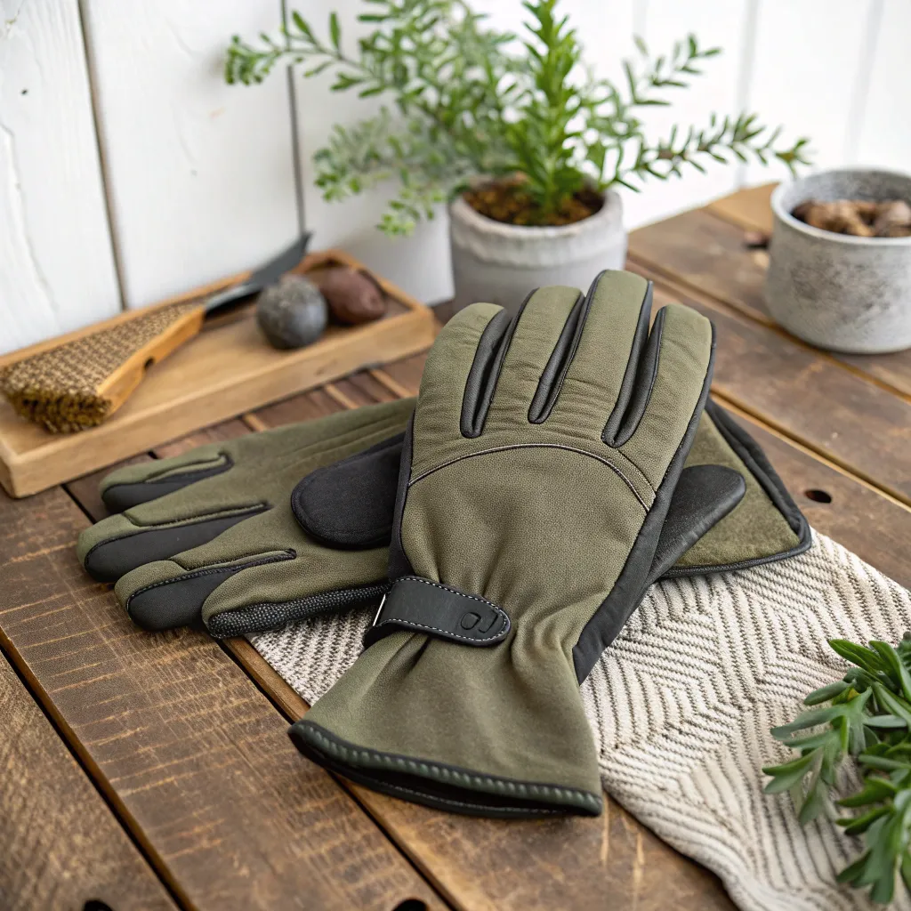 Pair of durable garden gloves