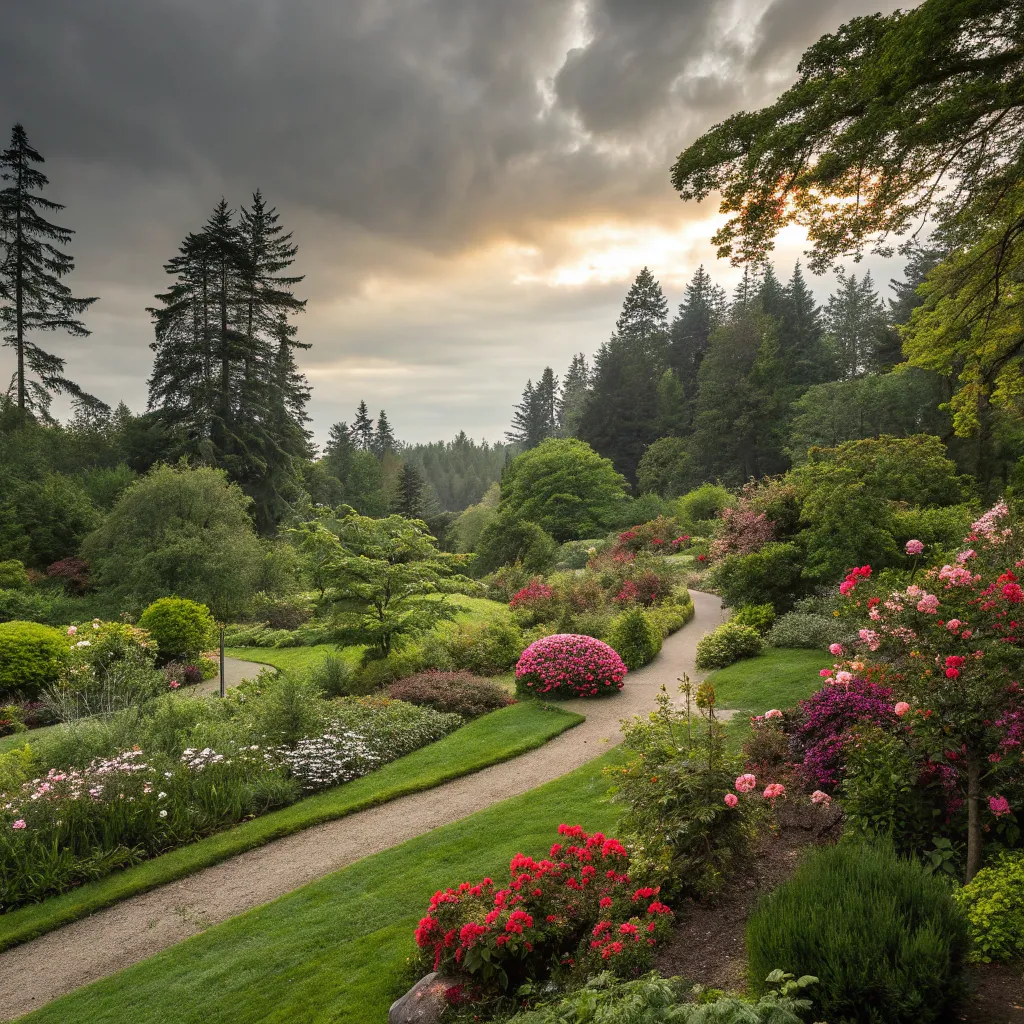 Lush garden scene at ORENTHOVIS